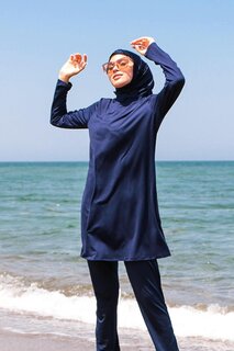 Темно-синий полностью закрытый купальник в хиджабе, 1969 г. Marina