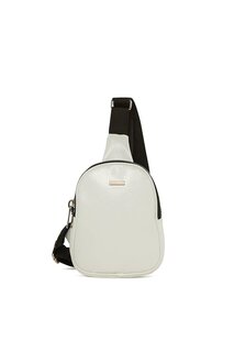 Толстая сумка через плечо с двойной молнией и мини-логотипом Bagmori, белый