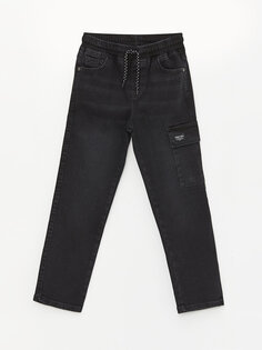 Джинсовые брюки карго стандартного кроя для мальчика с эластичной резинкой на талии LCW Kids