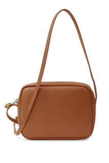 Женская оригинальная мини-сумка на плечо с перекрестным ремешком и молнией (20767) Luwwe Bags, загар