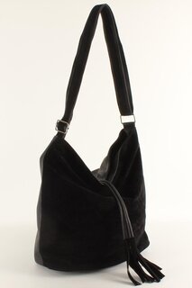 Женская повседневная сумка через плечо из мягкой двусторонней нубуковой ткани (10409) Luwwe Bags, черный