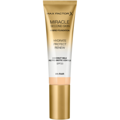 Увлажняющий тональный крем для лица spf20 fair Max Factor Miracle Second Skin, 30 мл