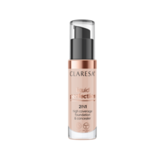 Консилер для лица и тональный крем 104 нюдовый Claresa Liquid Perfection, 34 гр