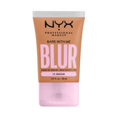 Тональный крем для лица средний Nyx Professional Makeup Bare With Me Blur Tint, 30 мл
