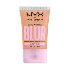Мягкая бежевая тональная основа для лица Nyx Professional Makeup Bare With Me Blur Tint, 30 мл