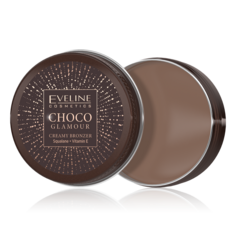 Легкий кремовый бронзатор для контурной пластики лица 02 Eveline Cosmetics Choco Glamour, 20 гр