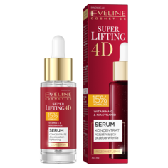 Сыворотка-концентрат Eveline Cosmetics Super Lifting 4D, 30 мл