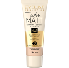 Бежевый тональный крем для лица 104 Eveline Cosmetics Satin Matt, 30 мл