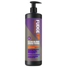 Восстанавливающий тонирующий шампунь для светлых волос Fudge Clean Blonde Damage, 1 л