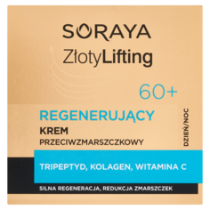 Регенерирующий крем для лица от морщин 60+ Soraya Złoty Lifting, 50 мл