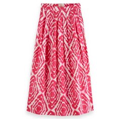 Юбка Scotch &amp; Soda Printed Midi, розовый