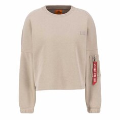 Толстовка Alpha Industries X-Fit Label Os, бежевый