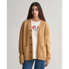 Кардиган Gant Soft Wool, бежевый