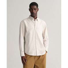 Рубашка Gant Rel Archive Oxford Stripe, бежевый