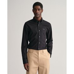 Рубашка Gant Slim Pinpoint Oxford, черный