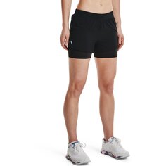 Леггинсы Under Armour 2 In 1 Iso Chill Run Short, черный