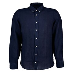 Рубашка Hackett Garment Dyed Linen B, синий