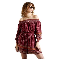 Комбинезон Superdry Ameera Off Shoulder, красный