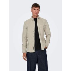 Рубашка Only &amp; Sons Newterry Reg Cord, бежевый