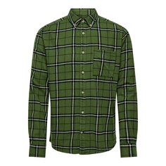 Рубашка Only &amp; Sons Ral Slim Check, зеленый