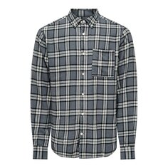 Рубашка Only &amp; Sons Ral Slim Check, серый