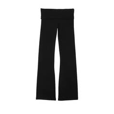 Леггинсы Victoria&apos;s Secret Yoga Mid-Rise Foldover Flare, черный