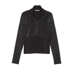 Спортивная кофта Victoria&apos;s Secret Seamless Shimmer Full-Zip, черный