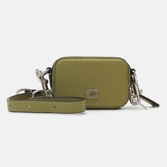 Сумка Coach Crossbody Pouch In Crossgrain Unisex, зеленый