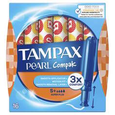 Тампоны Tampax Pearl Compak Super Plus с аппликатором, 16 шт.