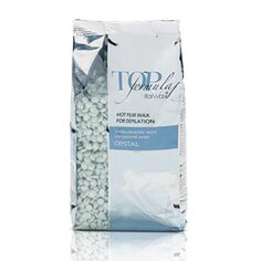 Воск ItalWax Top Formula Crystal Film - гипоаллергенный коралловый воск для чувствительной кожи в гранулах для депиляции без полосок, низкая температура, 750 грамм