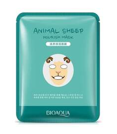 Питательная маска для лица в листовой форме, 30 г Bioaqua, Animal Sheep
