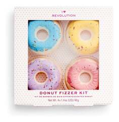 Бомбочки для ванны, 4 шт. I Heart Revolution, Donut Fizzer