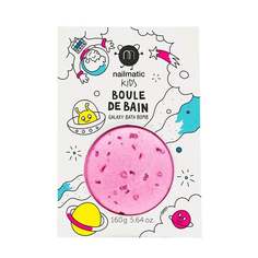 Розовая бомбочка для ванны с фиолетовыми кусочками - 160 г Nailmatic Kids - Cosmic -