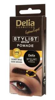 Темно-коричневая помада для бровей, 2,5 г Delia Cosmetics, Eyebrow Expert