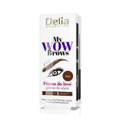 Коричневая хна для бровей, 6 мл Delia Cosmetics, My Wow Brows