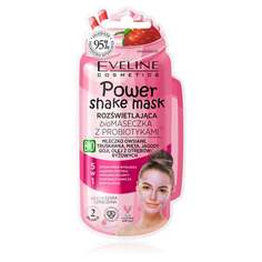Осветляющая маска-пилинг с пробиотиками Клубника 10мл Eveline Cosmetics Power Shake
