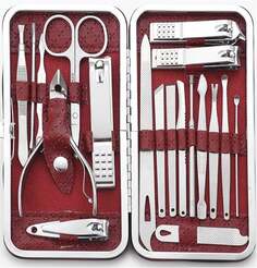 Маникюрный набор, машинки, ножницы, маникюрный набор 42068-RED, Calissimo