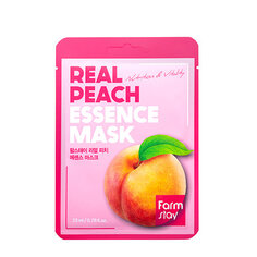 Питательная тканевая маска с экстрактом персика 23мл Farmstay Real Peach Essence Mask