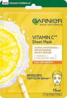 Витамин С, Интенсивно увлажняющая тканевая маска, 28 г Garnier, Skin Naturals
