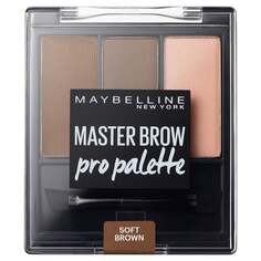 Набор для бровей Soft Brown, 4,5 г Maybelline, Master Brow Design Kit