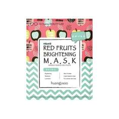 Осветляющая и осветляющая тканевая маска для лица Red Fruits 1 шт. Huangjisoo, Red Fruits Brightening Sheet Mask