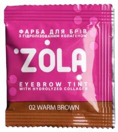 Тинт для бровей Zola, 02 теплый коричневый + оксидант Project Lashes