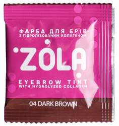 Тинт для бровей Zola, 04 Темно-коричневый + оксидант Project Lashes