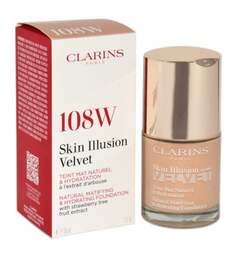 Тональный крем для лица 108 Вт, 30 мл Clarins, Skin Illusion Velvet Foundation