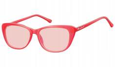 Женские солнцезащитные очки «кошачий глаз», красные, inna