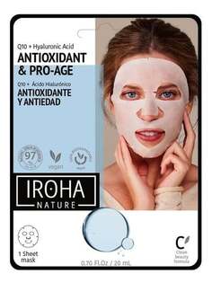Тканевая маска против старения с коэнзимом q10 и гиалуроновой кислотой, 20 мл Iroha Nature