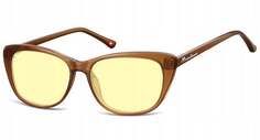Женские солнцезащитные очки «кошачий глаз», коричневые, inna