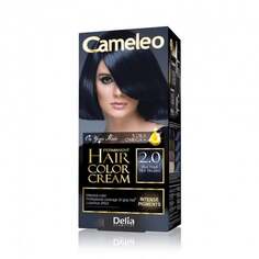 Крем-краска для волос Cameleo, краска для волос 2.0 Синий Черный Delia Cosmetics