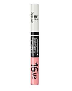 Помада и блеск для губ 01, 7,1 мл Dermacol, Lip Color Longlasting 2in1