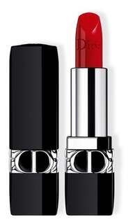 Многоразовая губная помада 999 Satin, 3,5 г Dior, Rouge Dior Couture Color Lipstick Floral Lip Care Long Wear